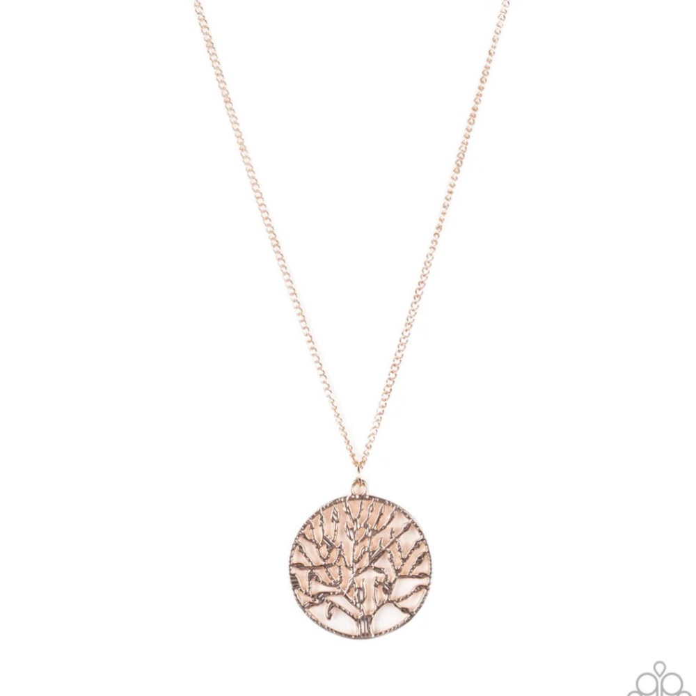 Save the Trees Rose Gold Necklace